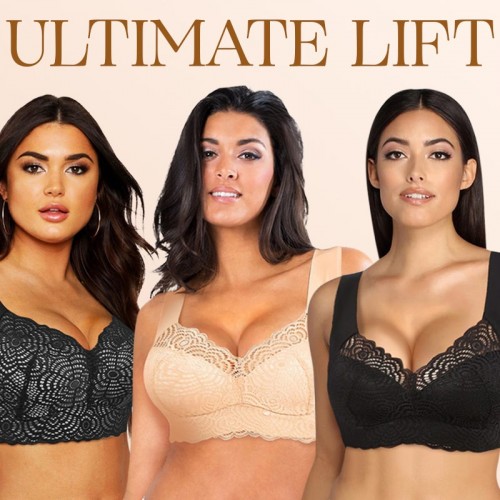 ExSecret - Ultimate Lift Full-Figure Seamless Lace Cut-Out Bra, Comfortable and Breathable Without Restraint