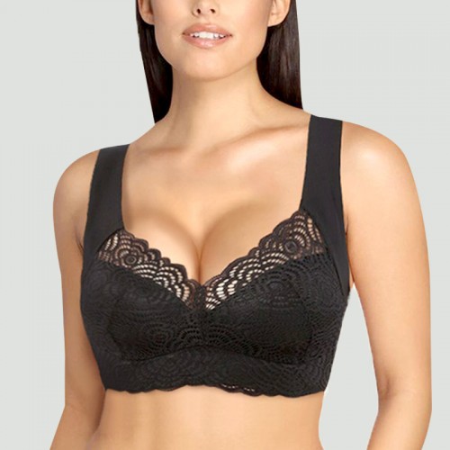 ExSecret - Ultimate Lift Full-Figure Seamless Lace Cut-Out Bra, Comfortable and Breathable Without Restraint